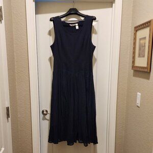 Katus Navy Blue Dress with crunch full skirt XL